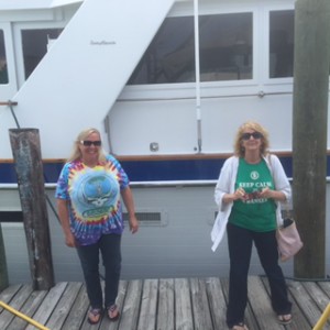 Debbie and Susan at dock...